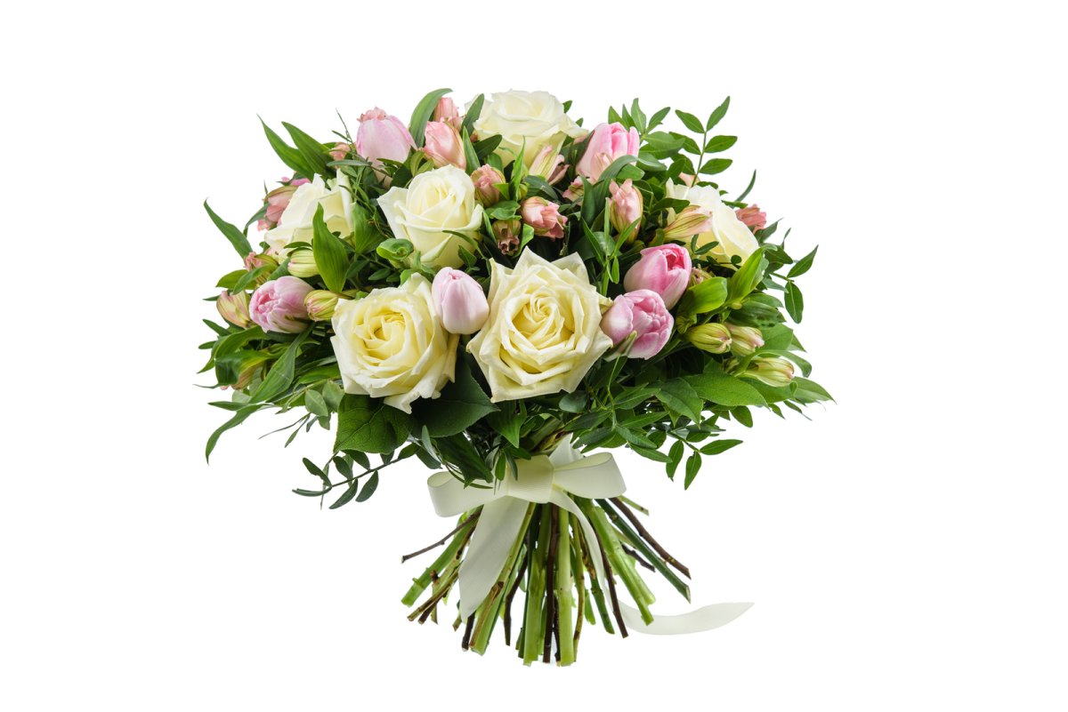 Красивый букет на белом фоне