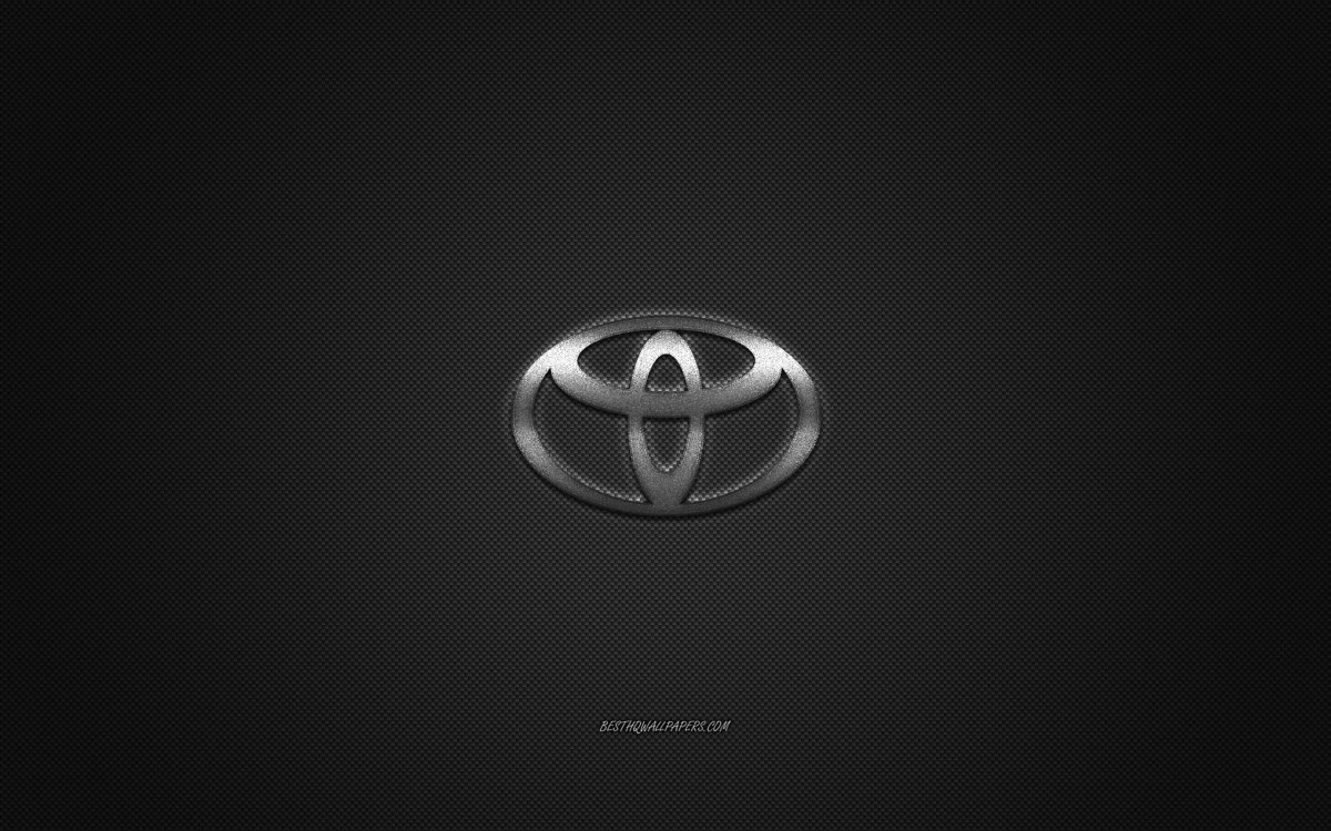 Значок Тойота на черном фоне