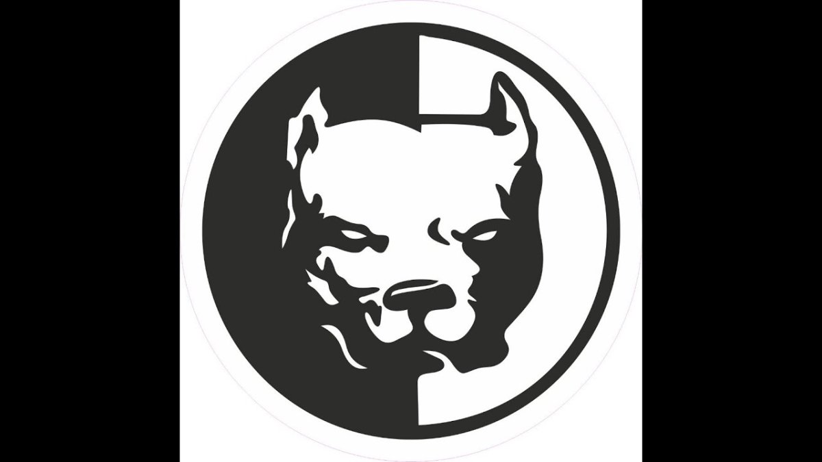 Наклейка питбуль