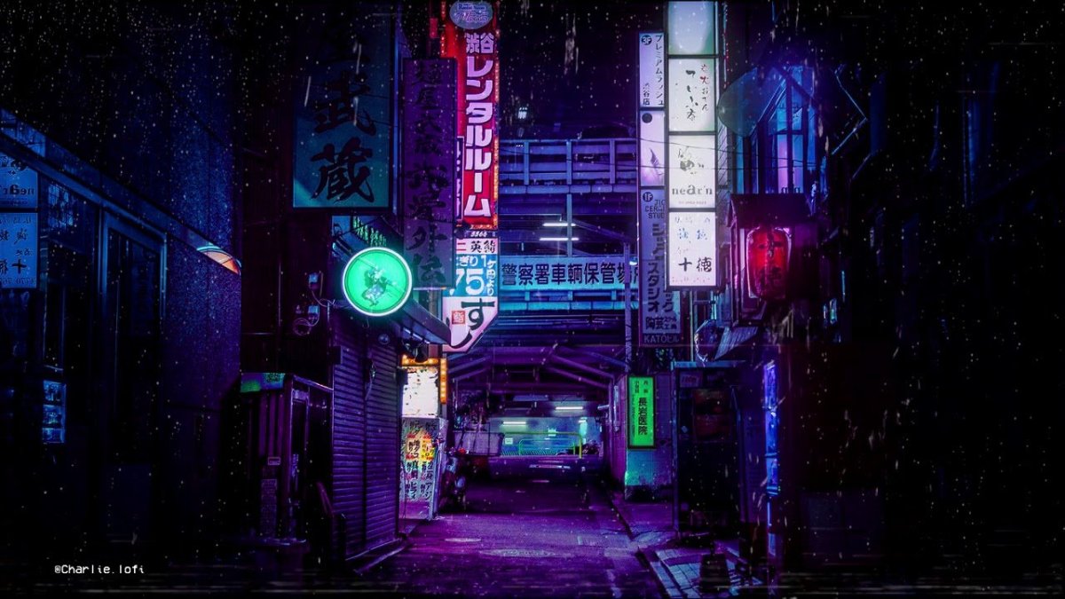 Токио улица Cyberpunk