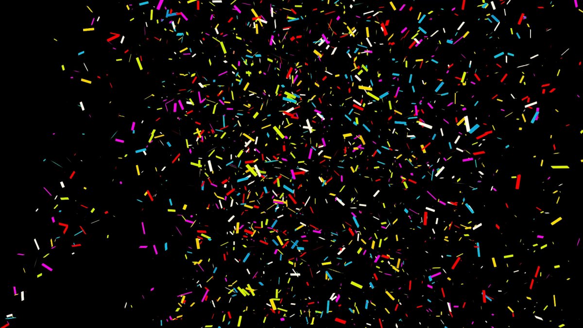 Конфетти на темном фоне
