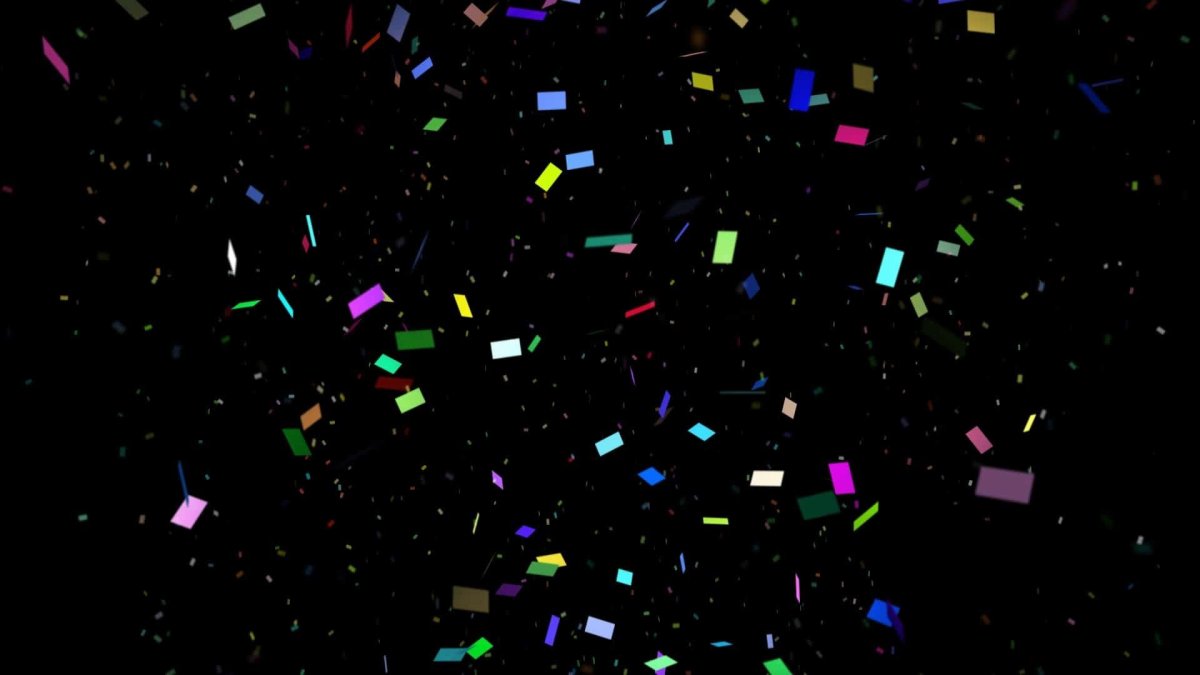 Конфетти на черном фоне