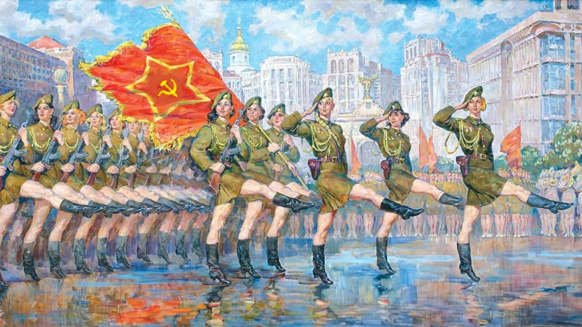 Парад Победы живопись