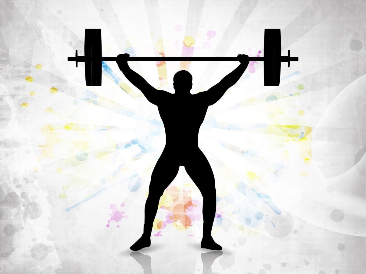 Штангист абстракция