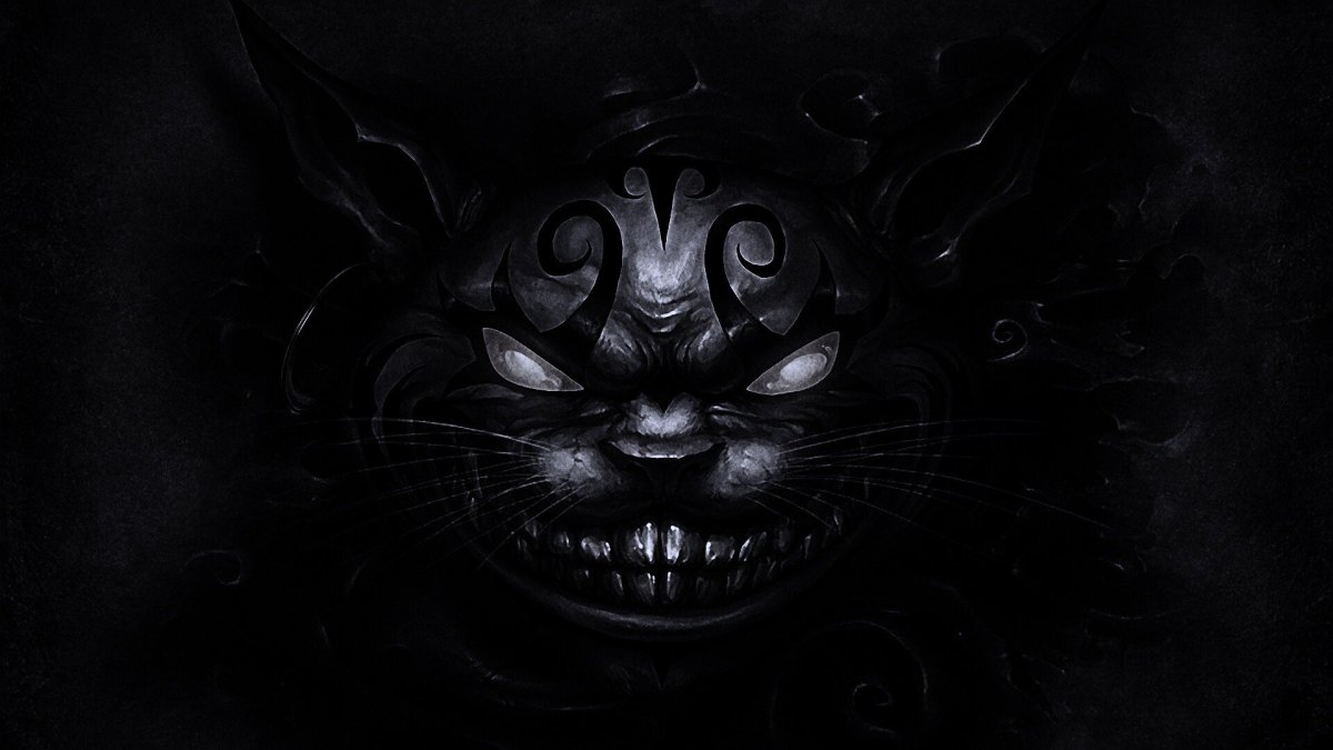 Чеширский кот арт злой