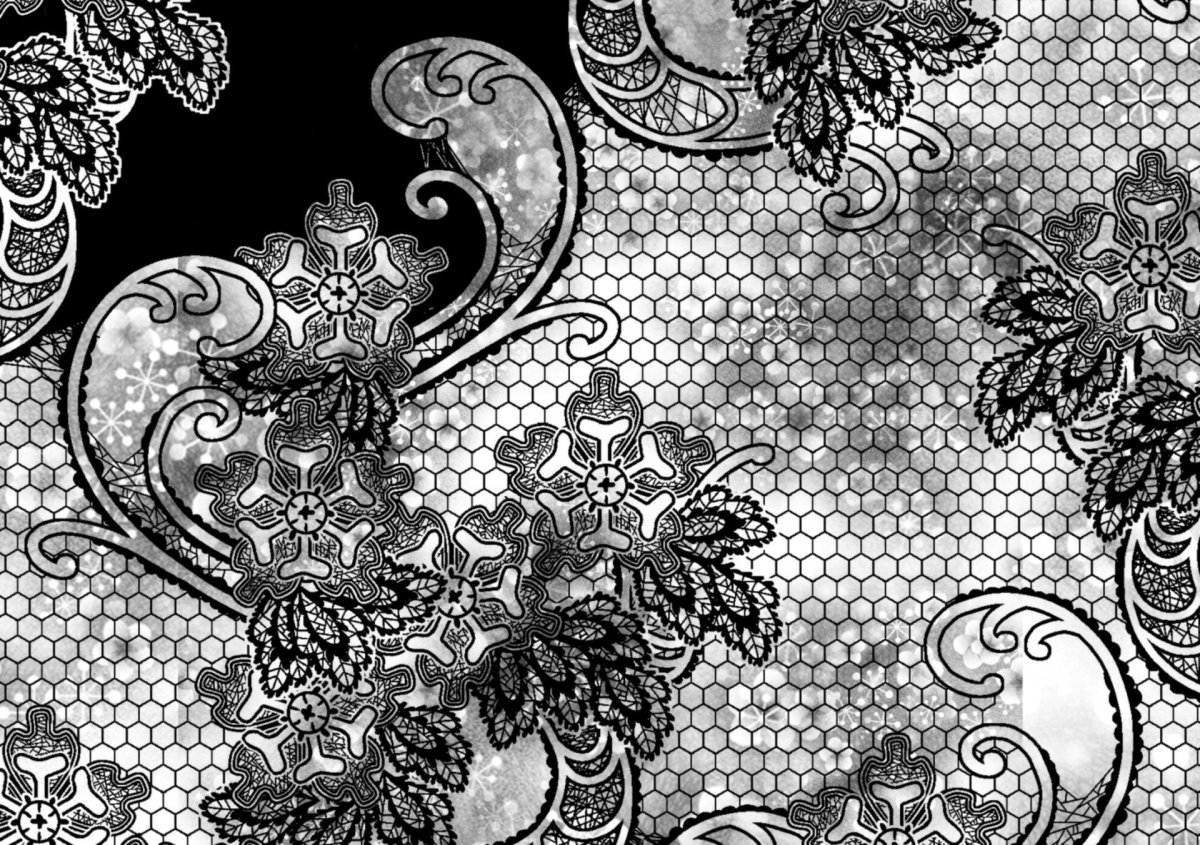 Черные обои в японском стиле