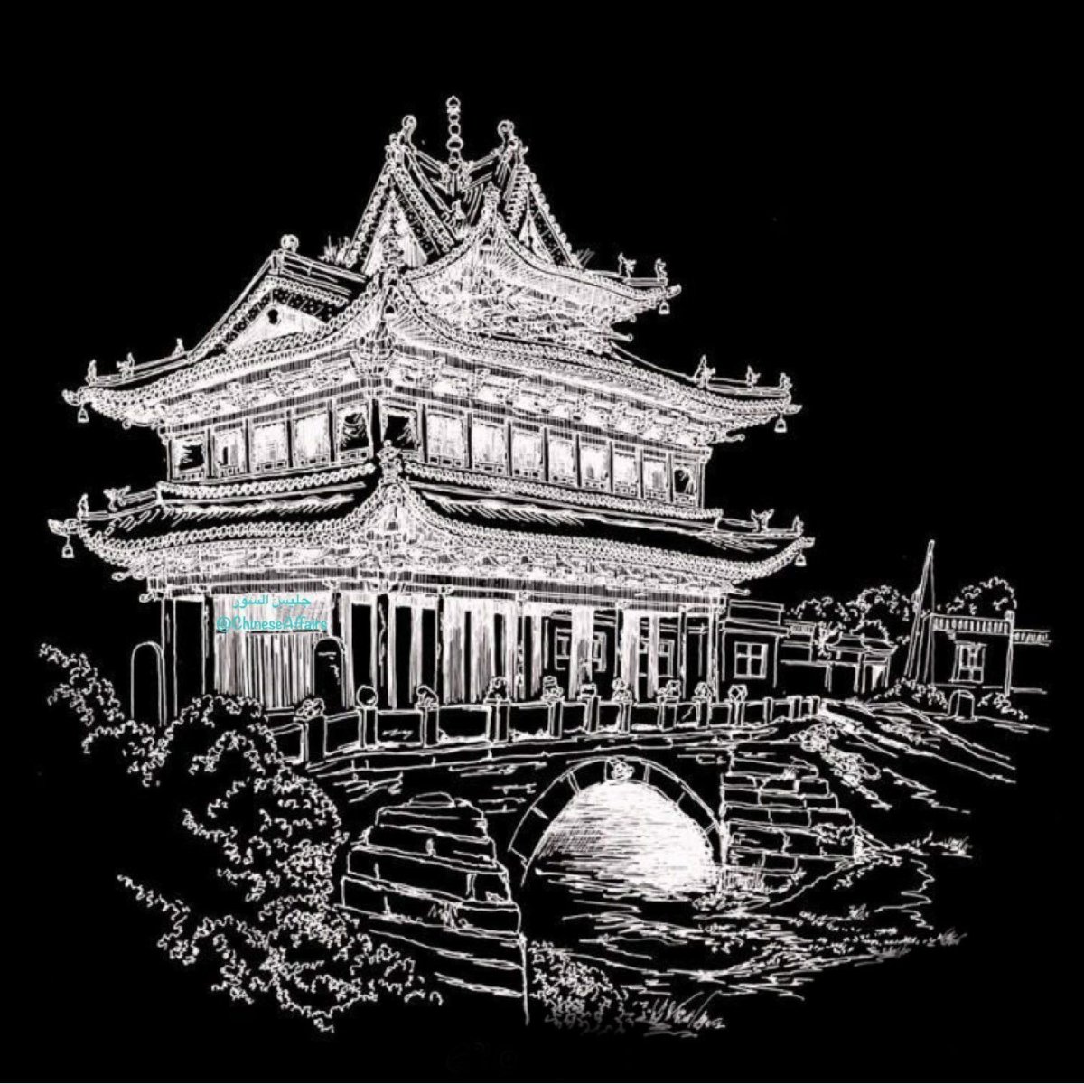 Векторные пейзажи в японском стиле