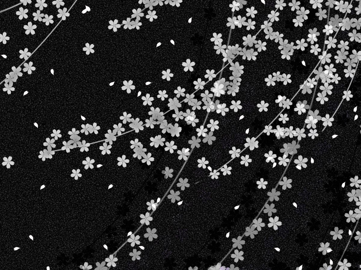 Мелкие цветы на черном фоне