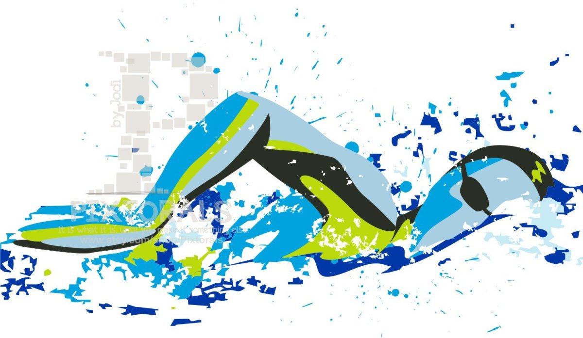 Пловец силуэт