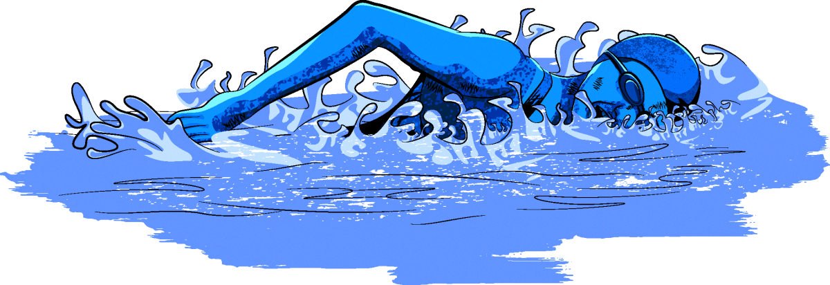 Пловец мультяшка