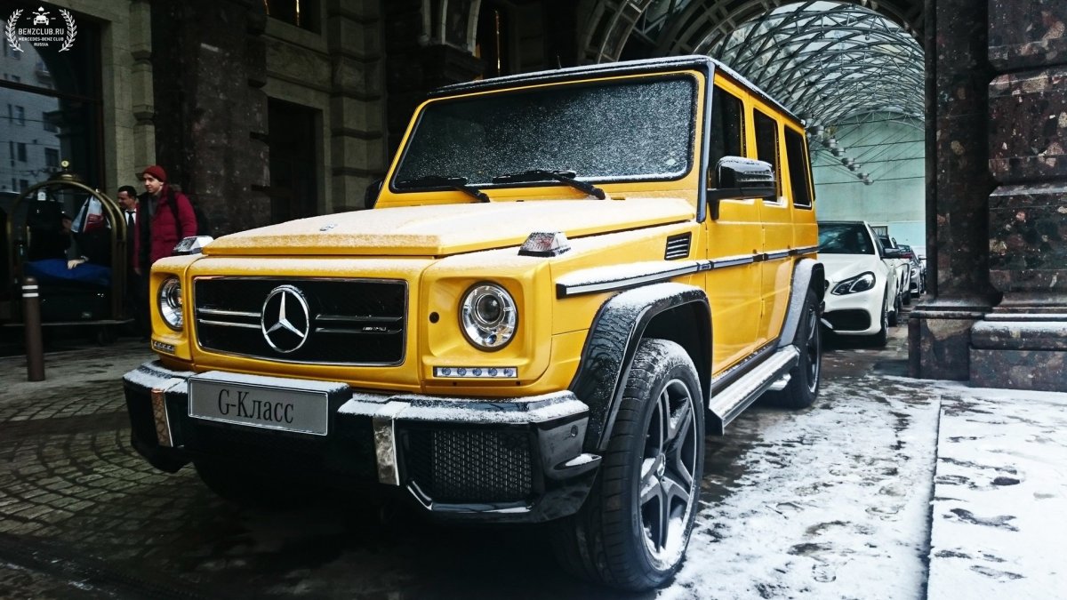 Мерседес g63 желтый