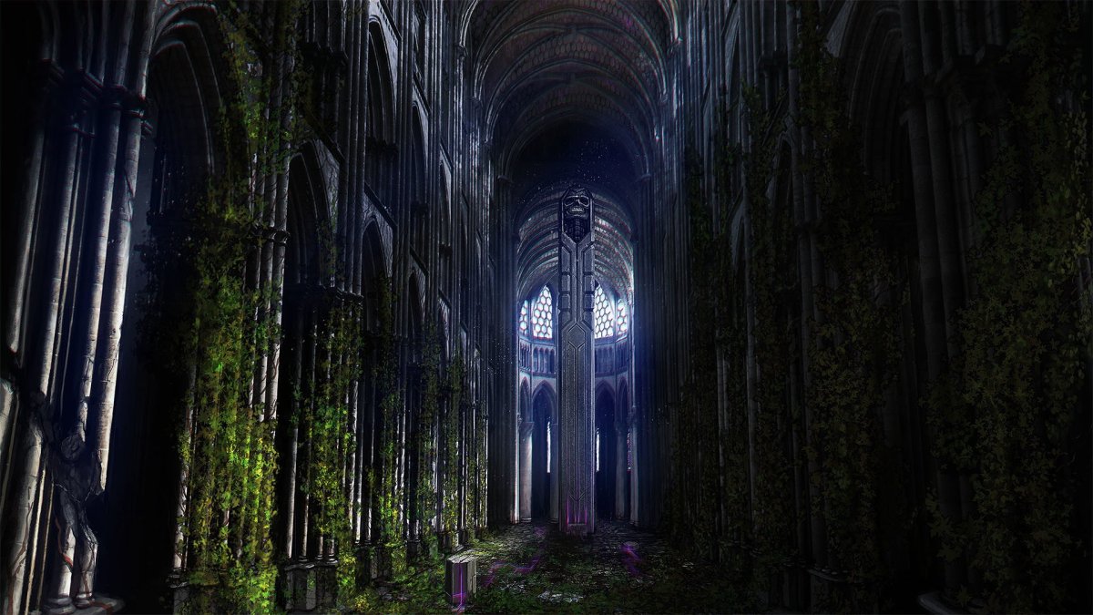 Фэнтезийный Готический собор арт