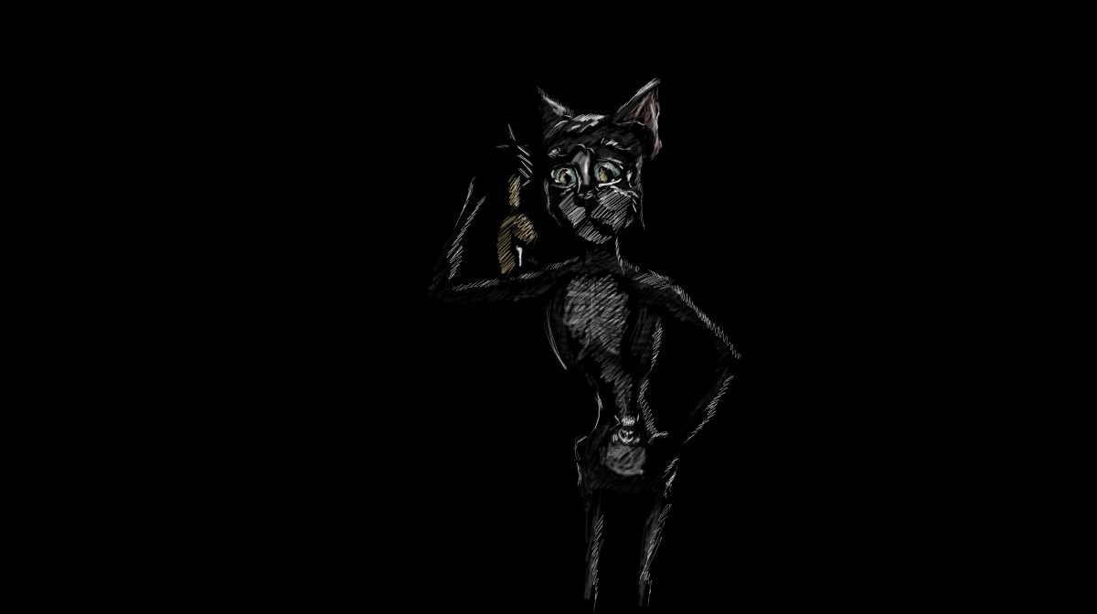 Cartoon Cat Horror обои