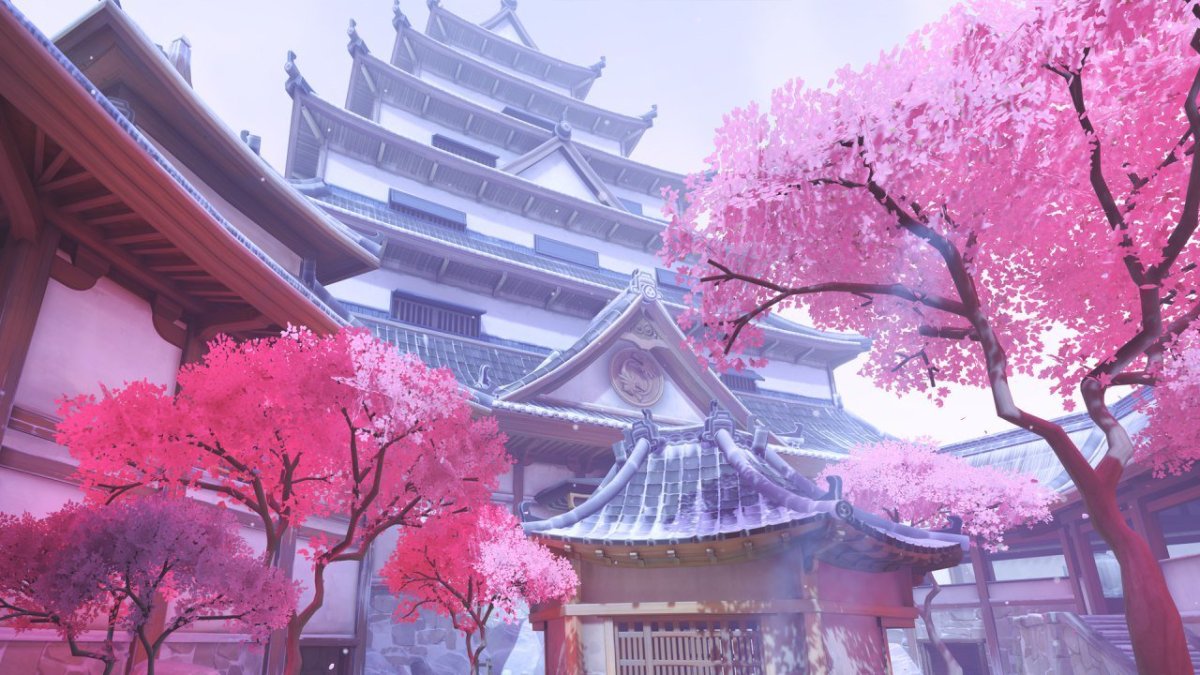 Японская традиционная Суми-э живопись. Гора Фудзи, Сакура