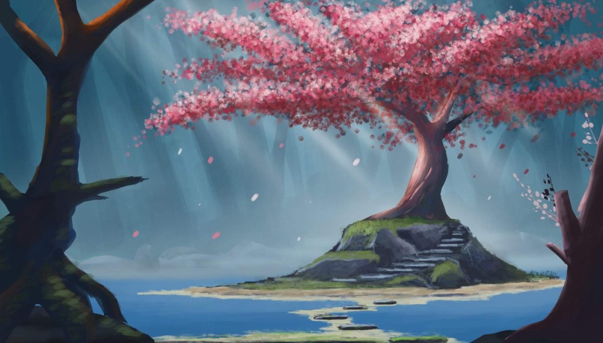 Япония Фудзияма Сакура храм