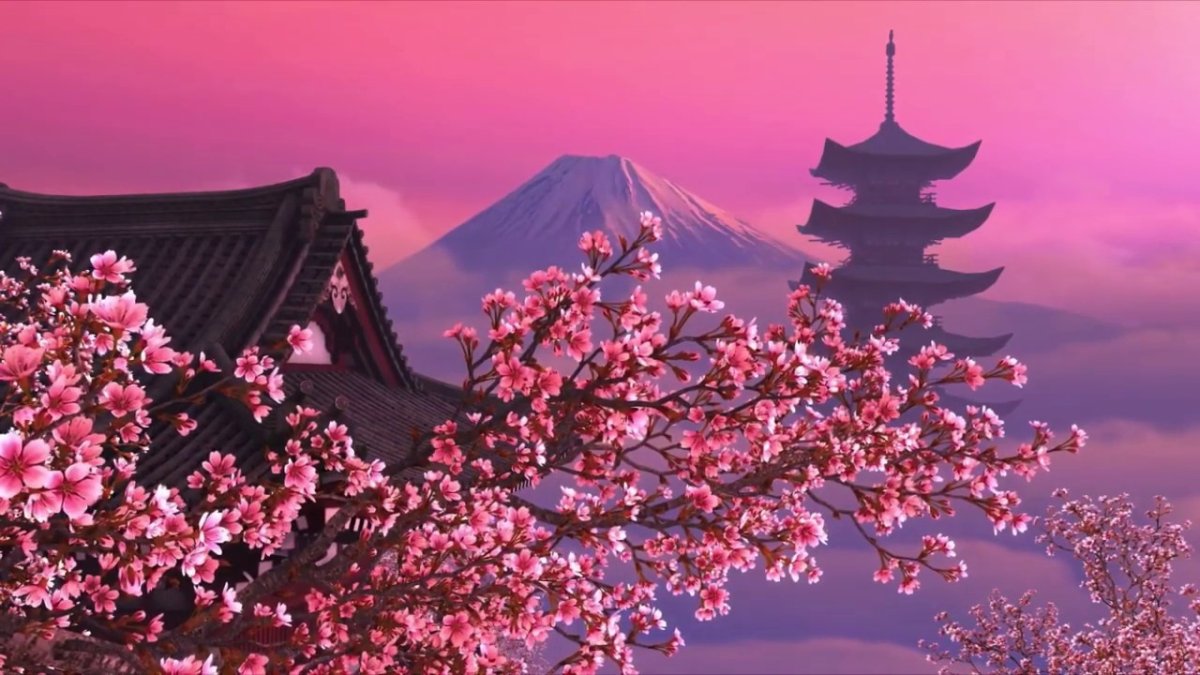 Япония гора Фудзияма арт