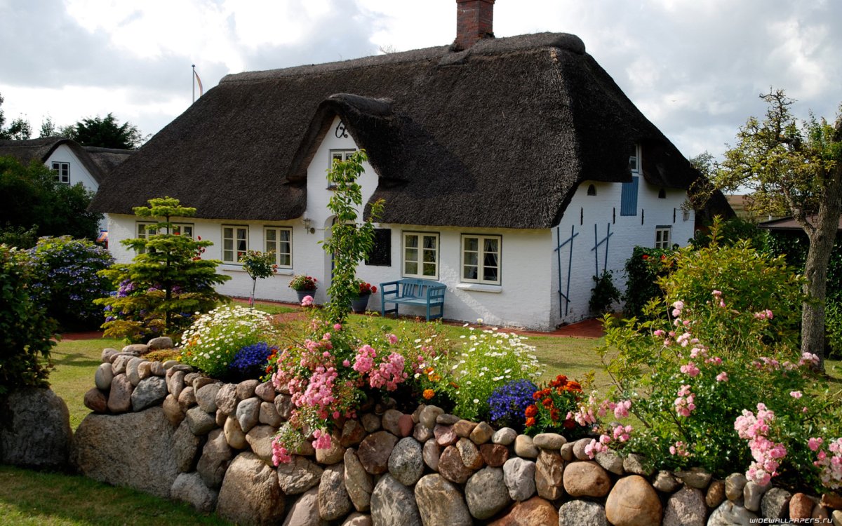 Ландшафт в немецкой деревне