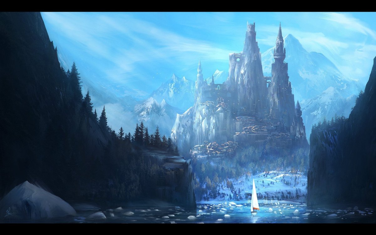 Ледяные горы фэнтези