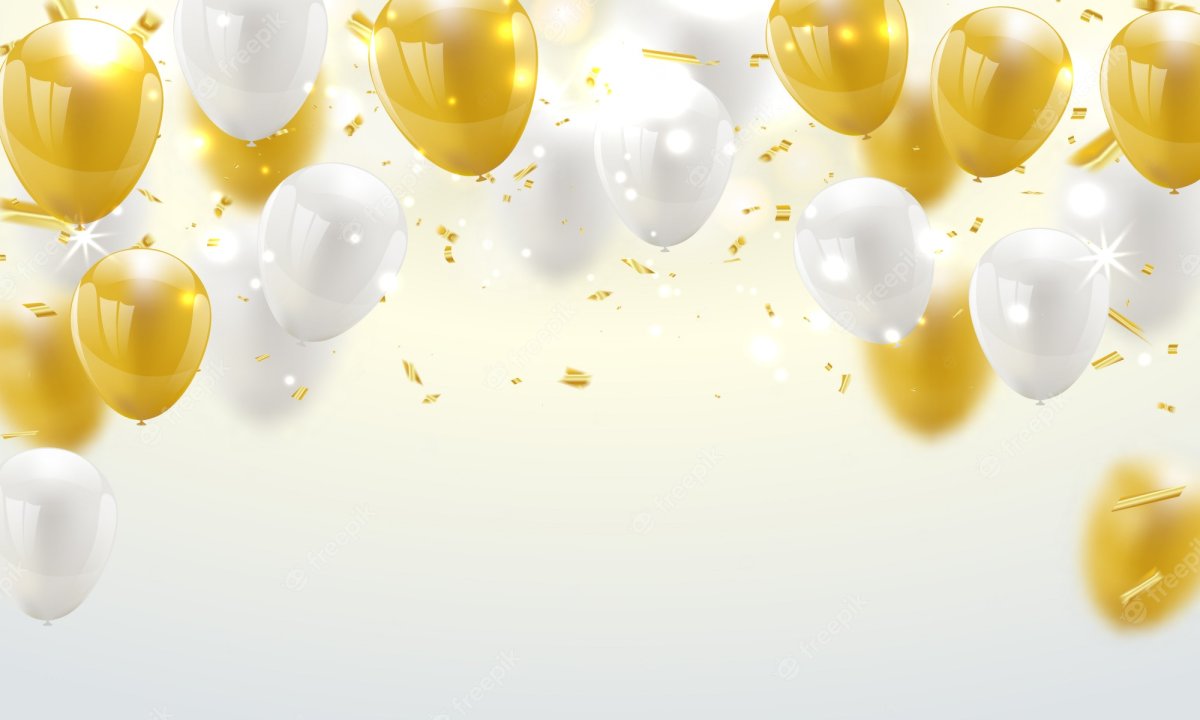 Золотые шары на баннер