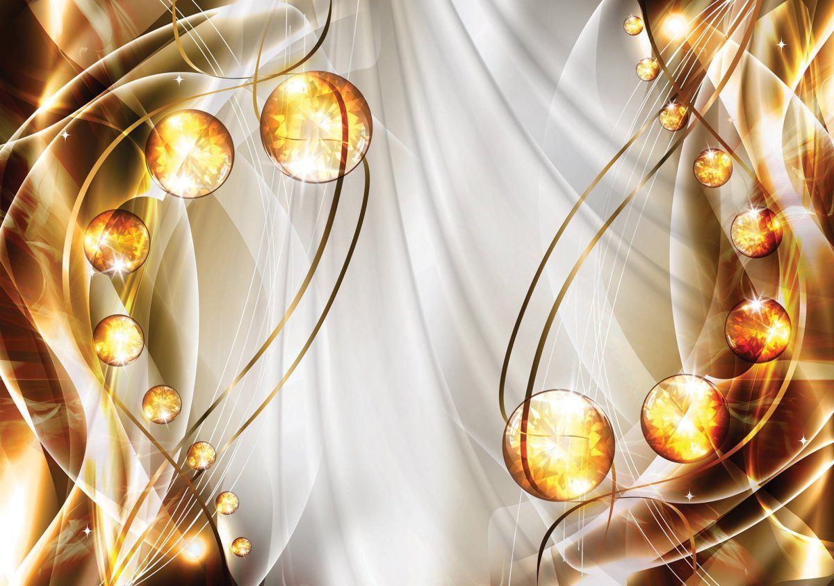 Фон золотистые шарики