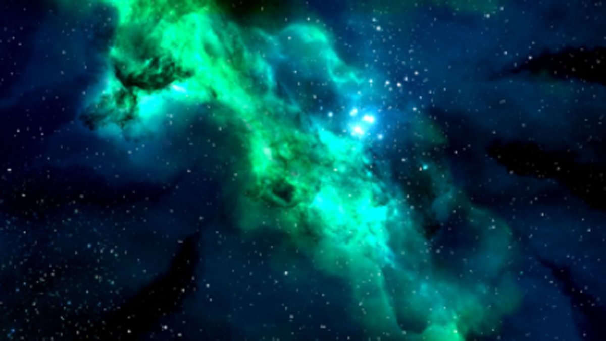 Сине зеленый космос