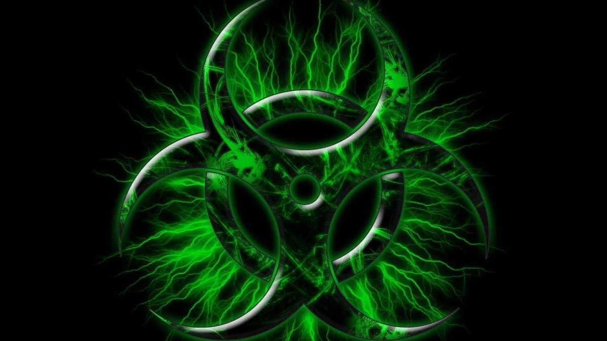 Неоновый знак радиации