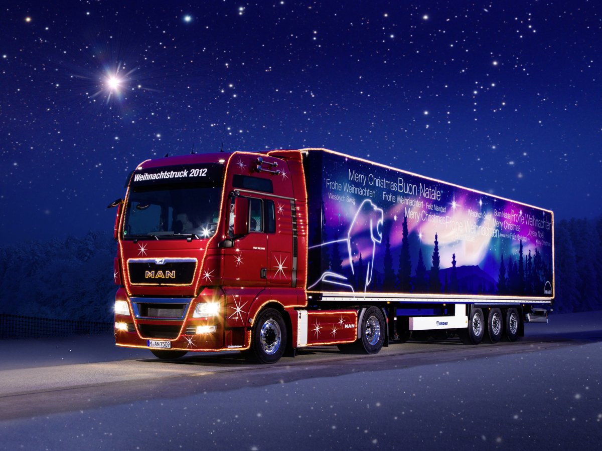 Новогодняя грузовая машина