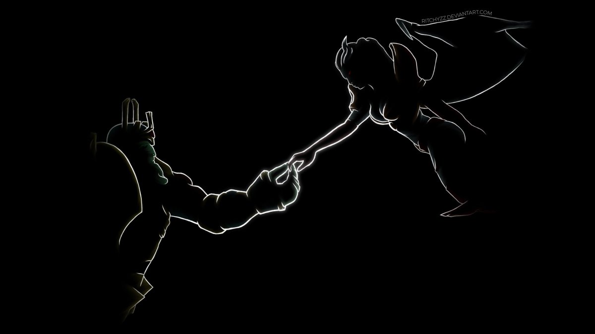 Парные обои темные