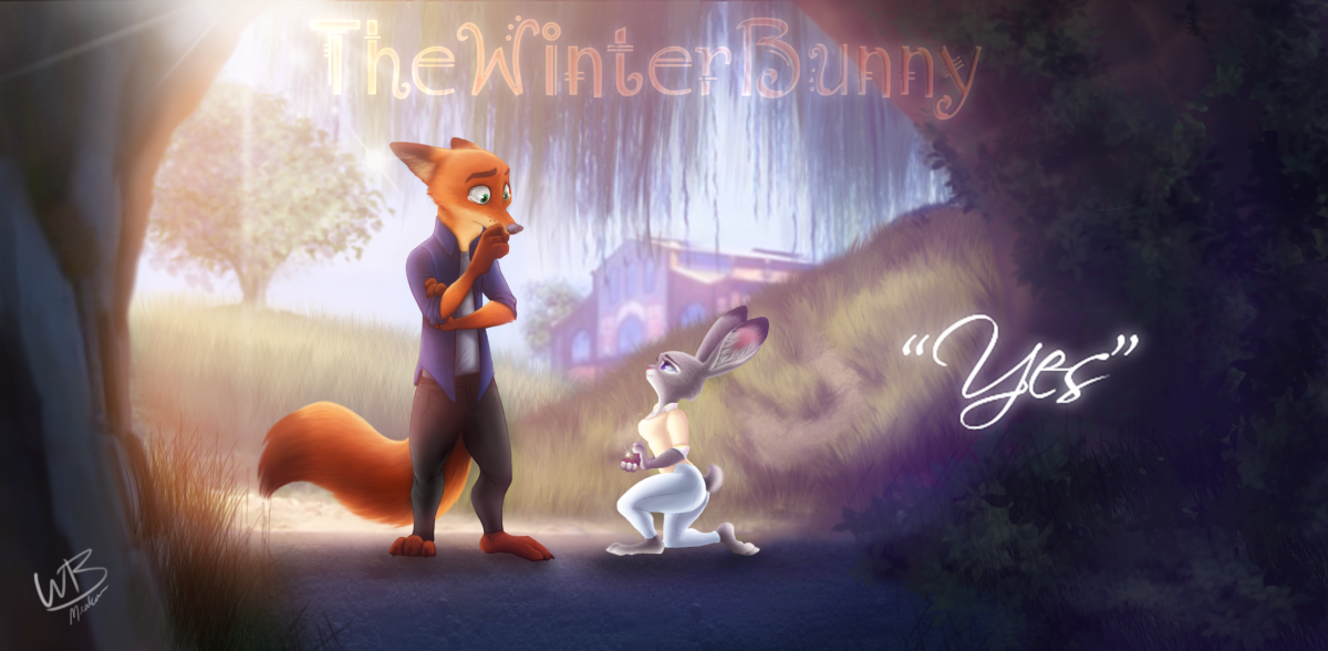 Зверополис ник и Джуди в лесу