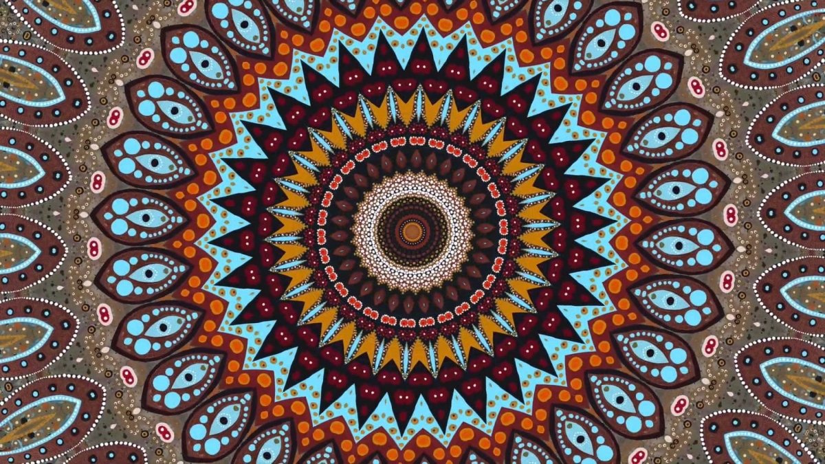 Мандала на темном фоне