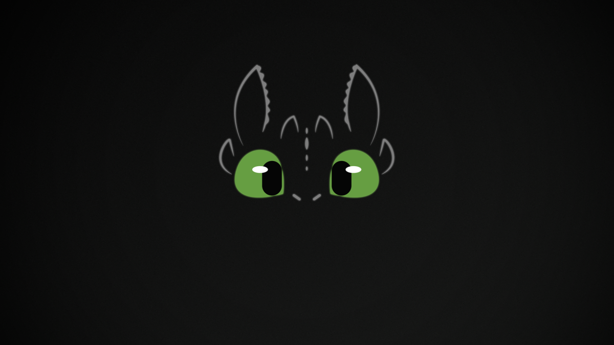 Беззубик на черном фоне