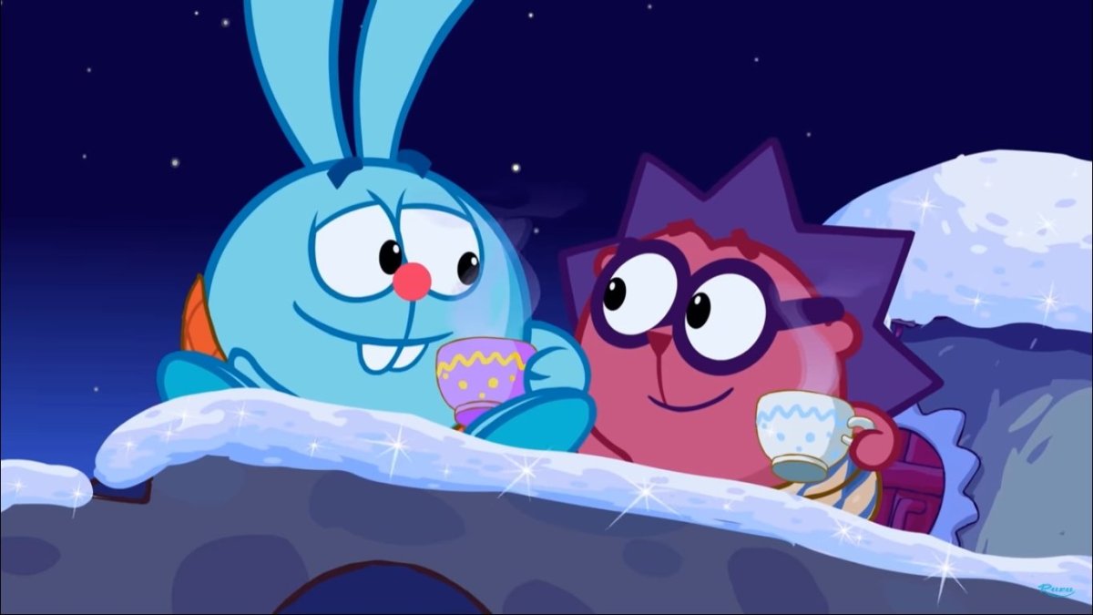 Смешарики Крош и Ежик