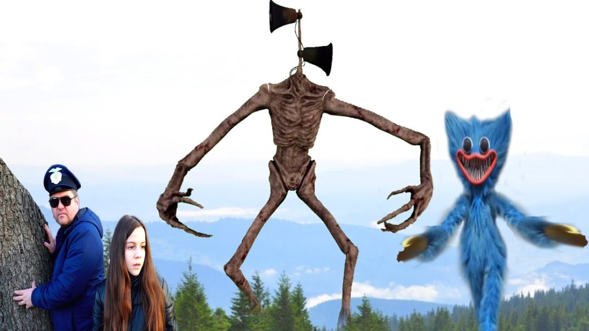 Сиреноголовый монстр Грин скрин