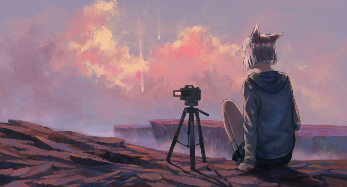 Атмосферные аниме обои на рабочий стол