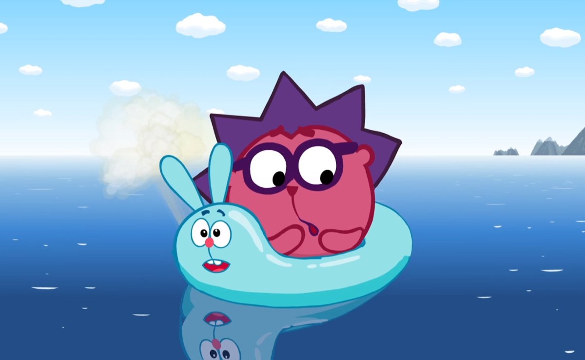 Смешарики Крош и Ежик и Бараш