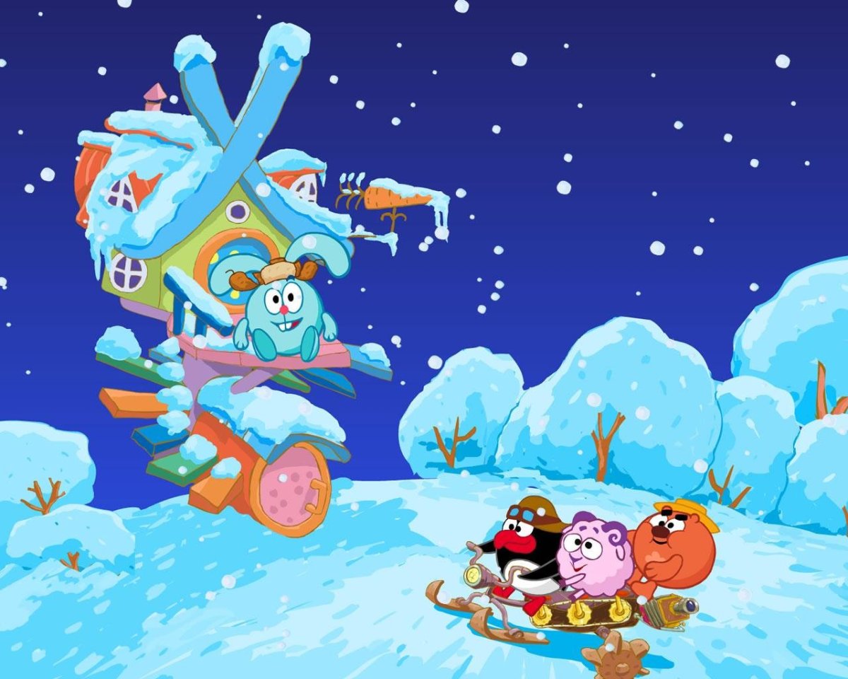 Смешарики Азбука безопасности на тонком льду