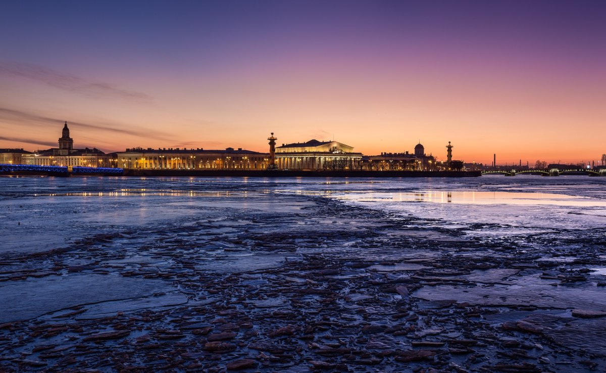 Санкт-Петербург Нева зимой