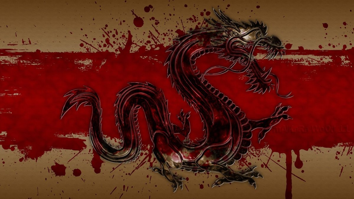 Красный дракон Эстетика Япония