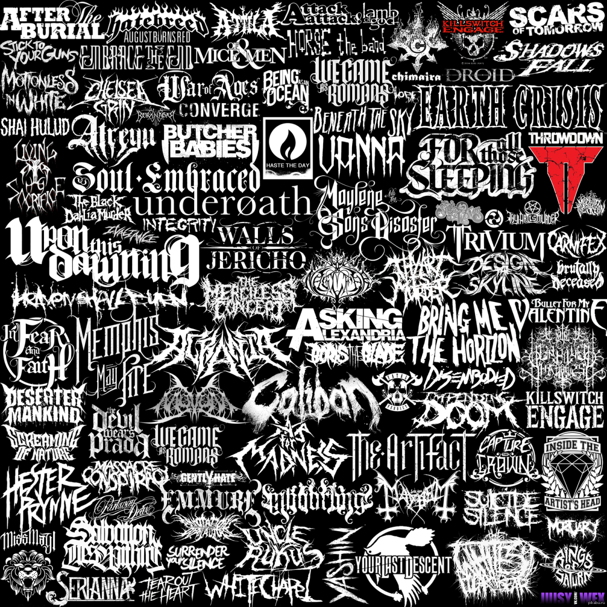 Надписи рок групп