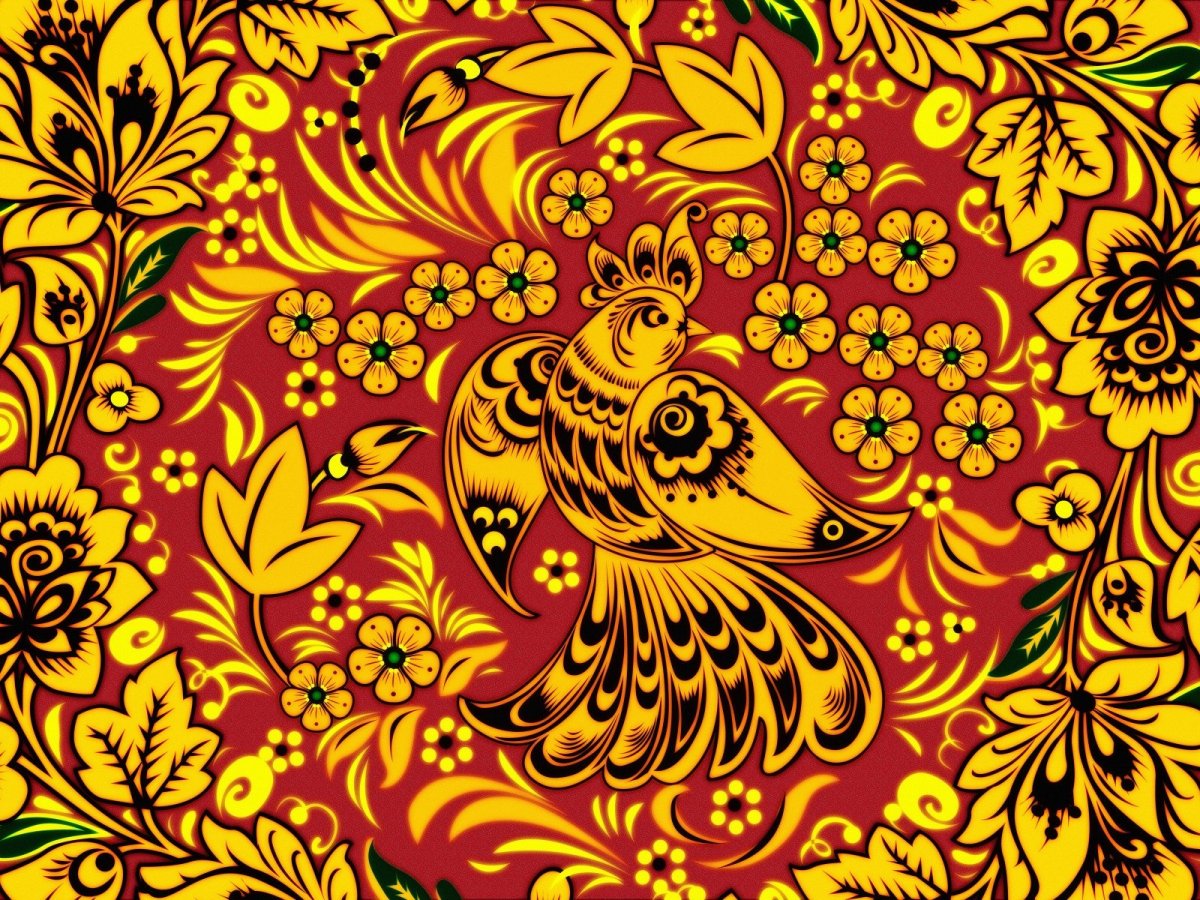 Хохлома роспись под фон