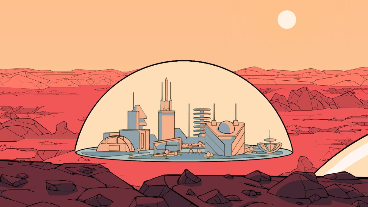 Панорама Марса с марсохода Curiosity 2020