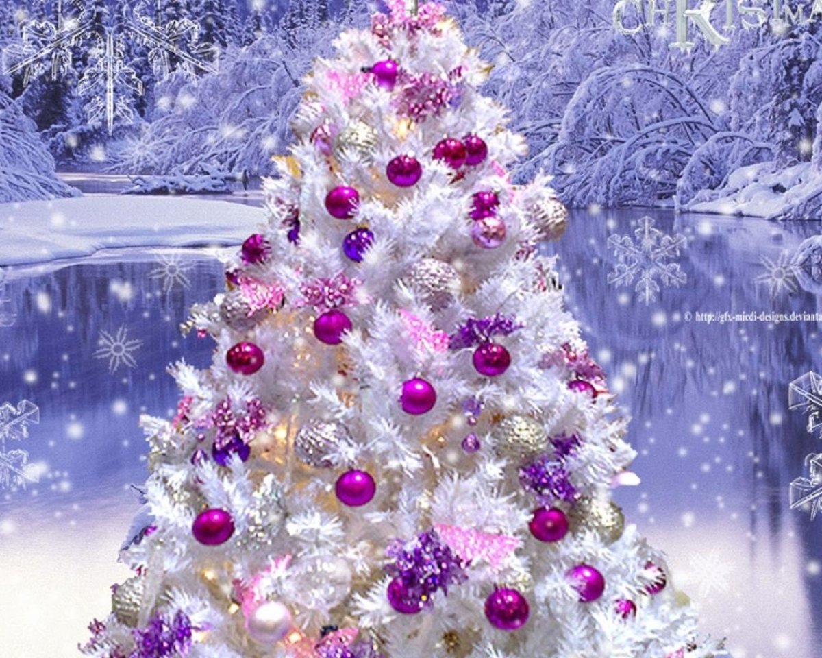 Обои на рабочий стол Новогодняя елка