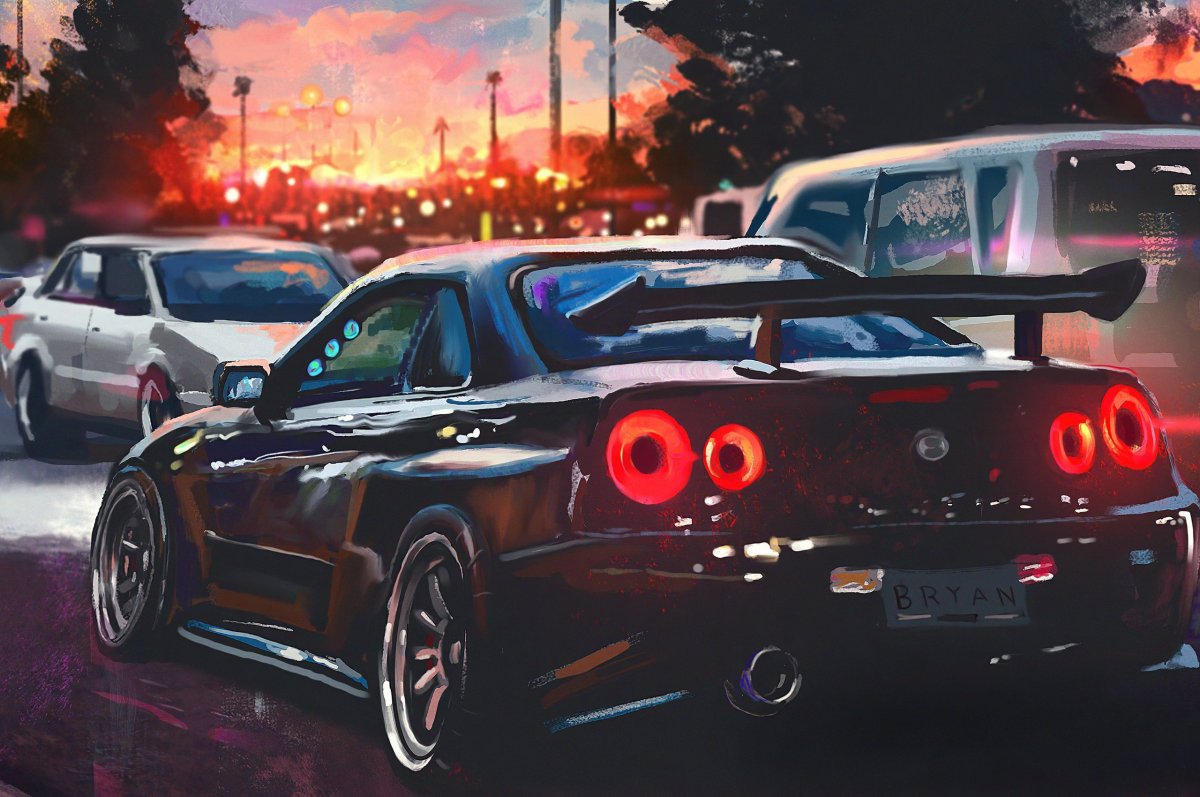 Nissan Skyline r34 4к