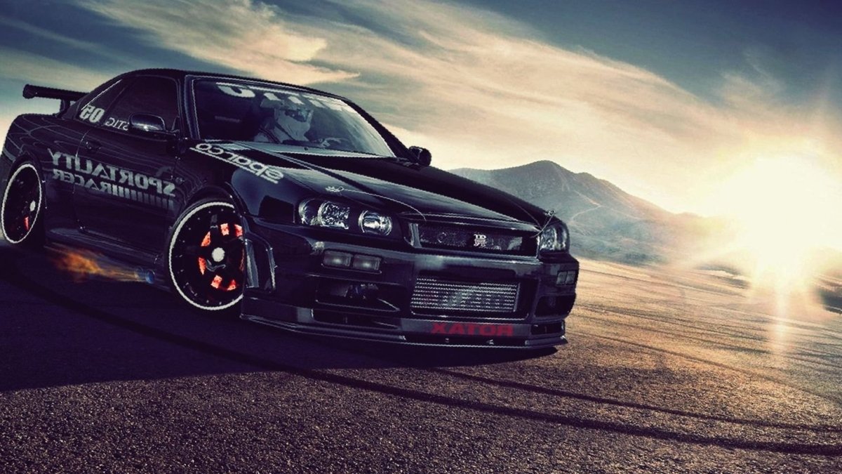 Nissan Skyline r34 гонка