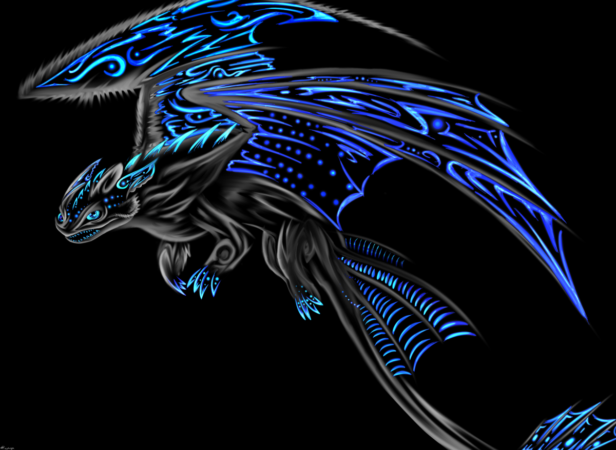 Синяя фурия дракон Нимбус
