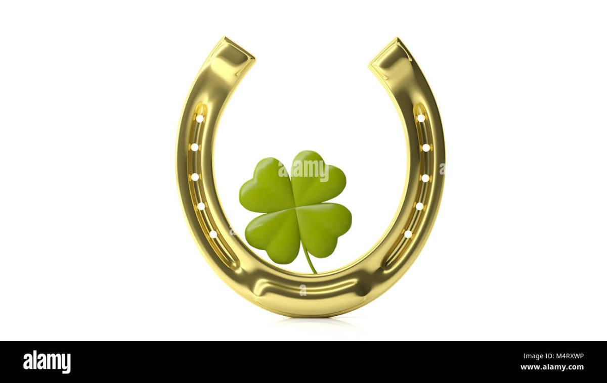 Золотая подкова с клевером