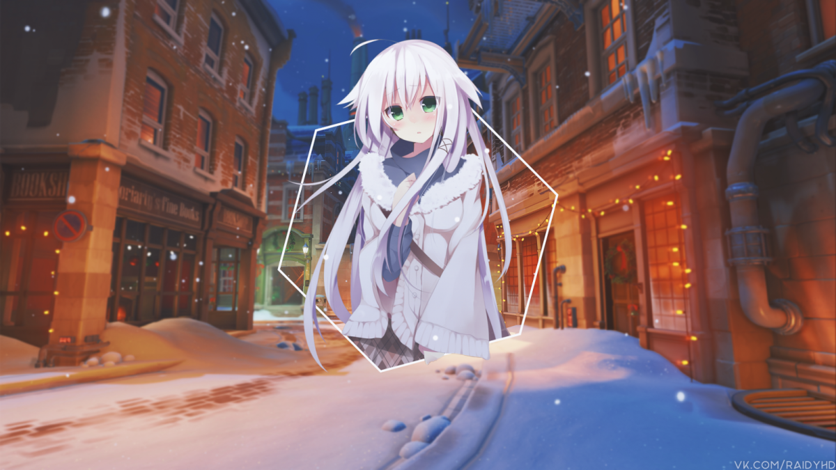 Зимняя атмосфера аниме