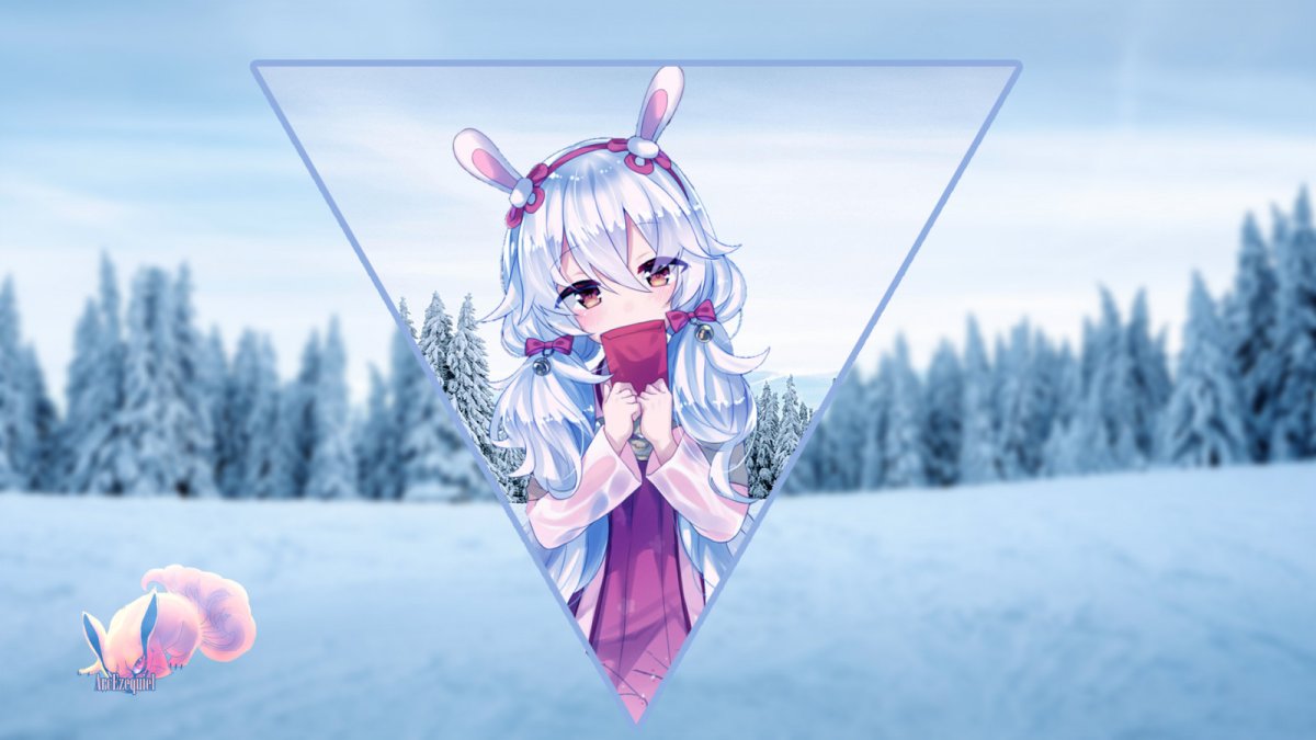 Аниме девочка зима