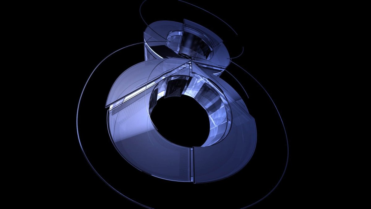 Восьмерка на черном фоне