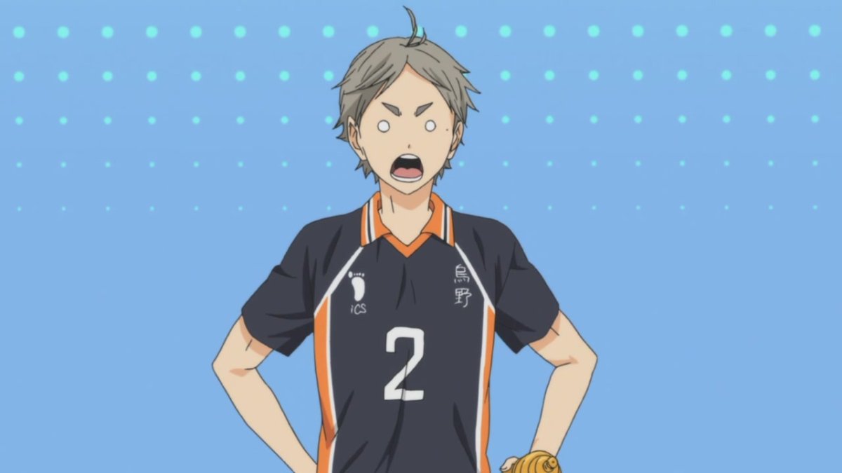 Аниме волейбол Сугавара